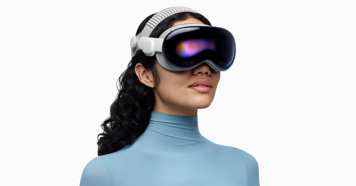 정면에서 본 M5 탑재 Apple Vision Pro 제품 사진
